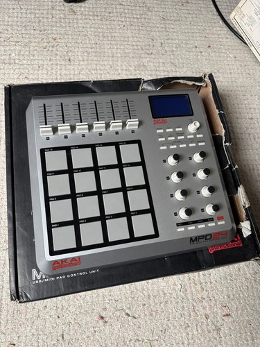 Boxed akai mpd24 midi drum - midi,