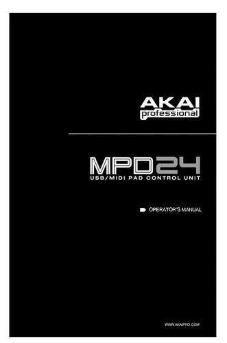 Akai mpd24 manuale istruzioni - akai,